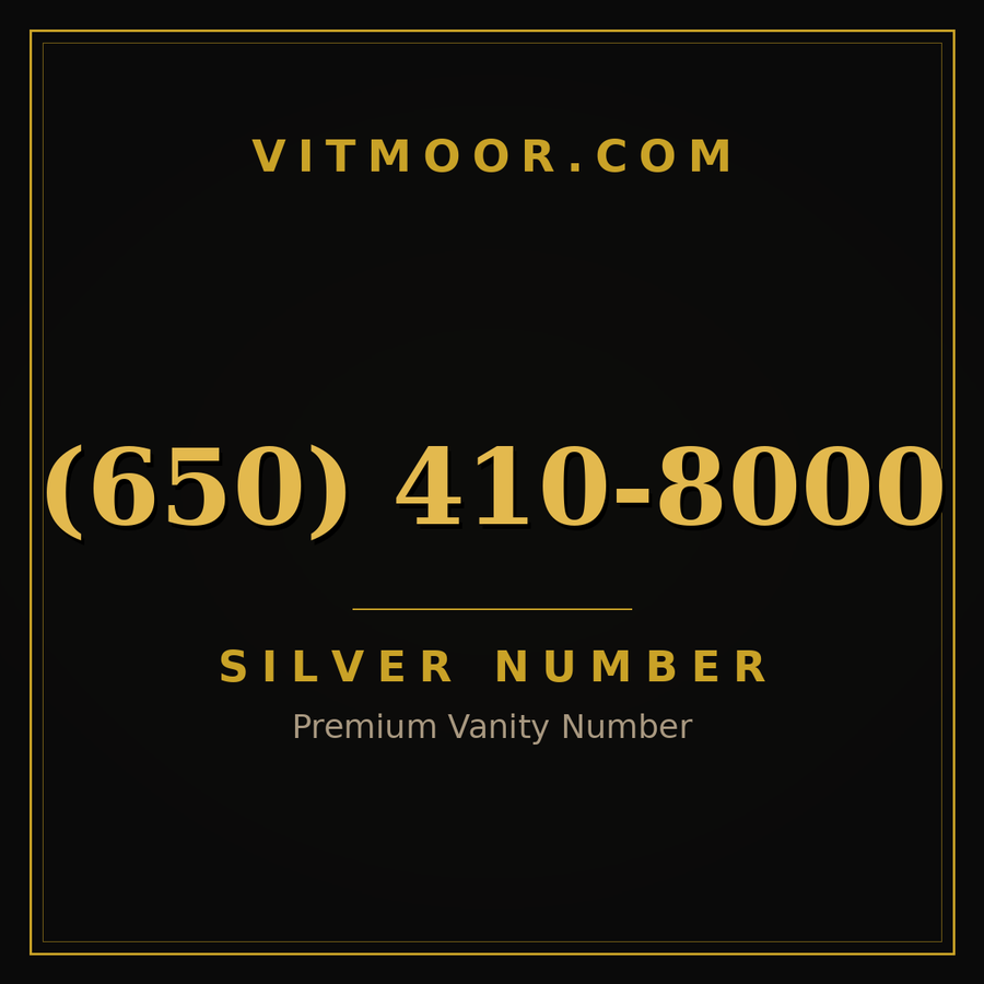 VITMOOR Silver premium number (650) 410-8000