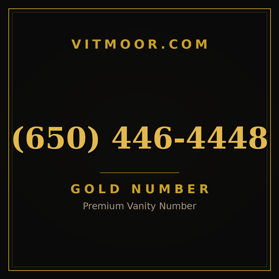 VITMOOR Gold premium number (650) 446-4448