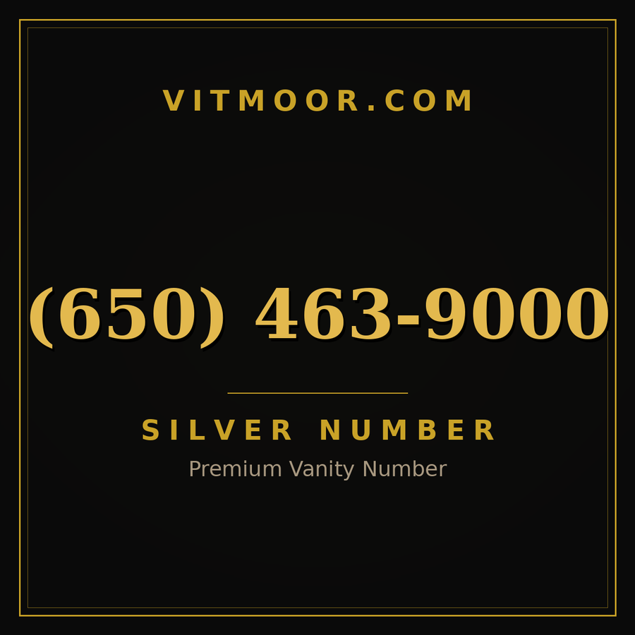 VITMOOR Silver premium number (650) 463-9000