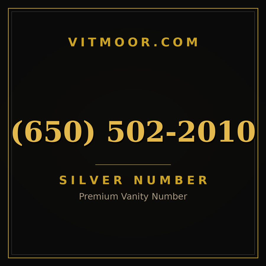 VITMOOR Silver premium number (650) 502-2010