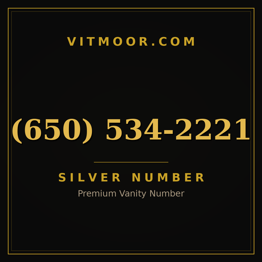 VITMOOR Silver premium number (650) 534-2221