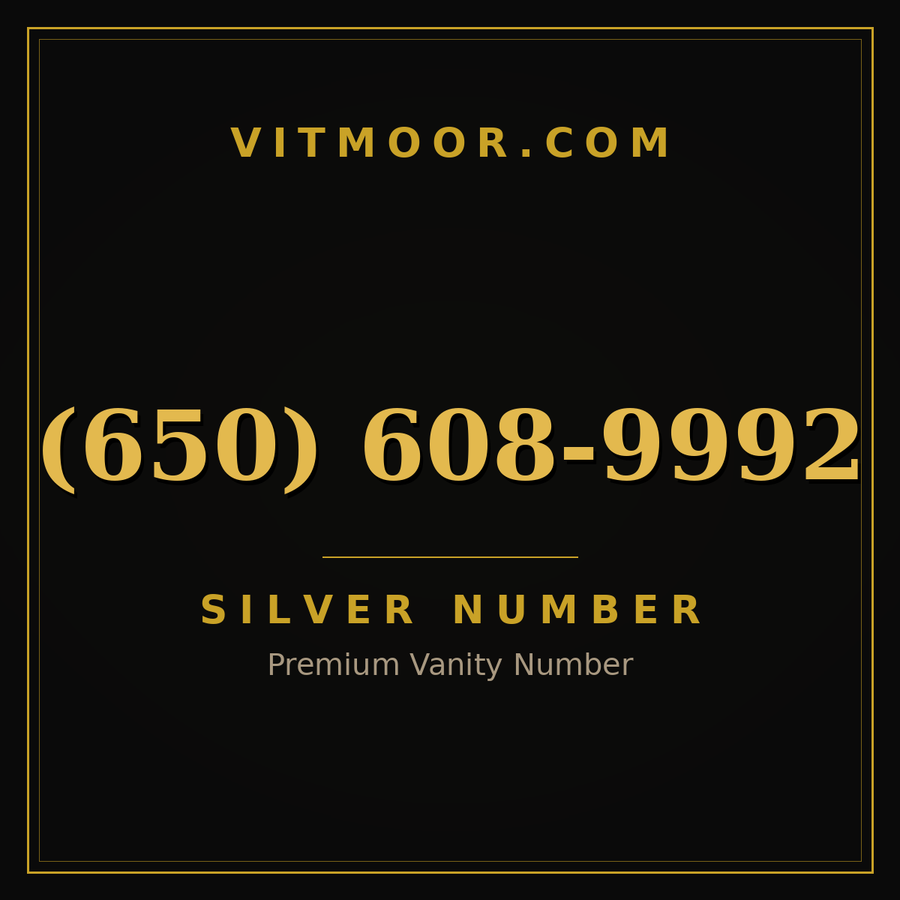 VITMOOR Silver premium number (650) 608-9992