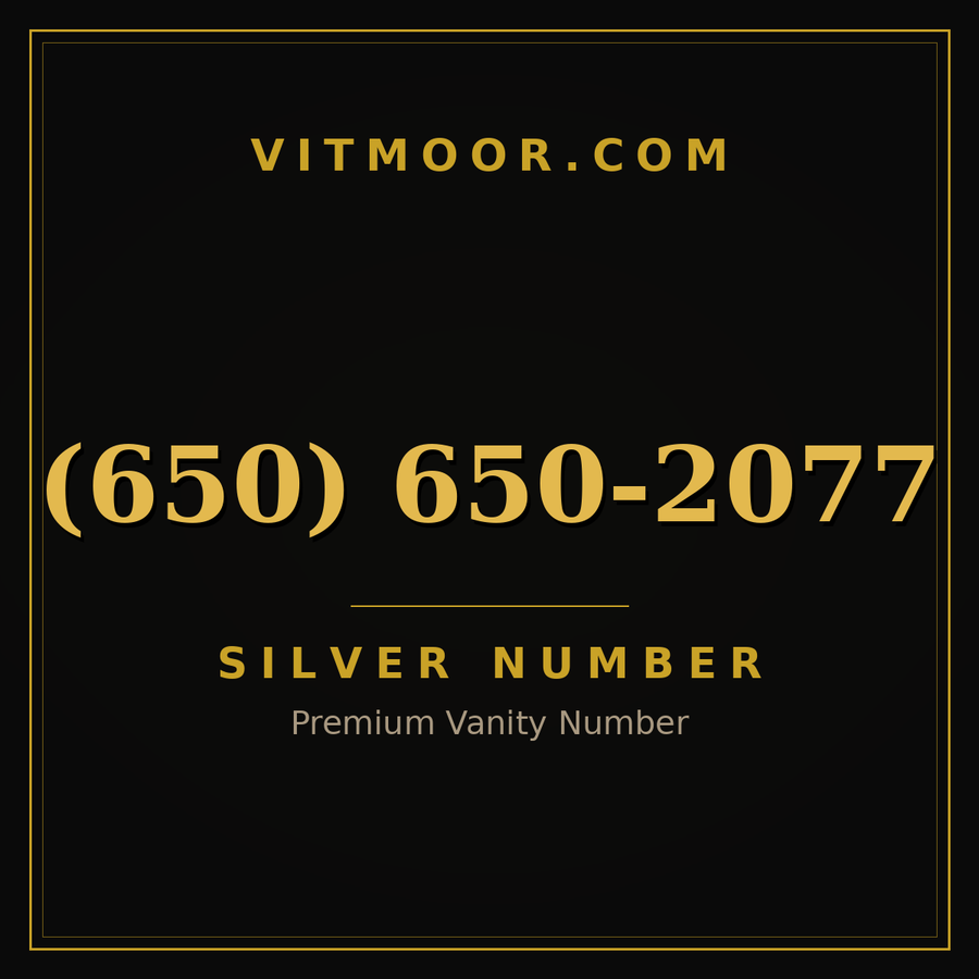 VITMOOR Silver premium number (650) 650-2077