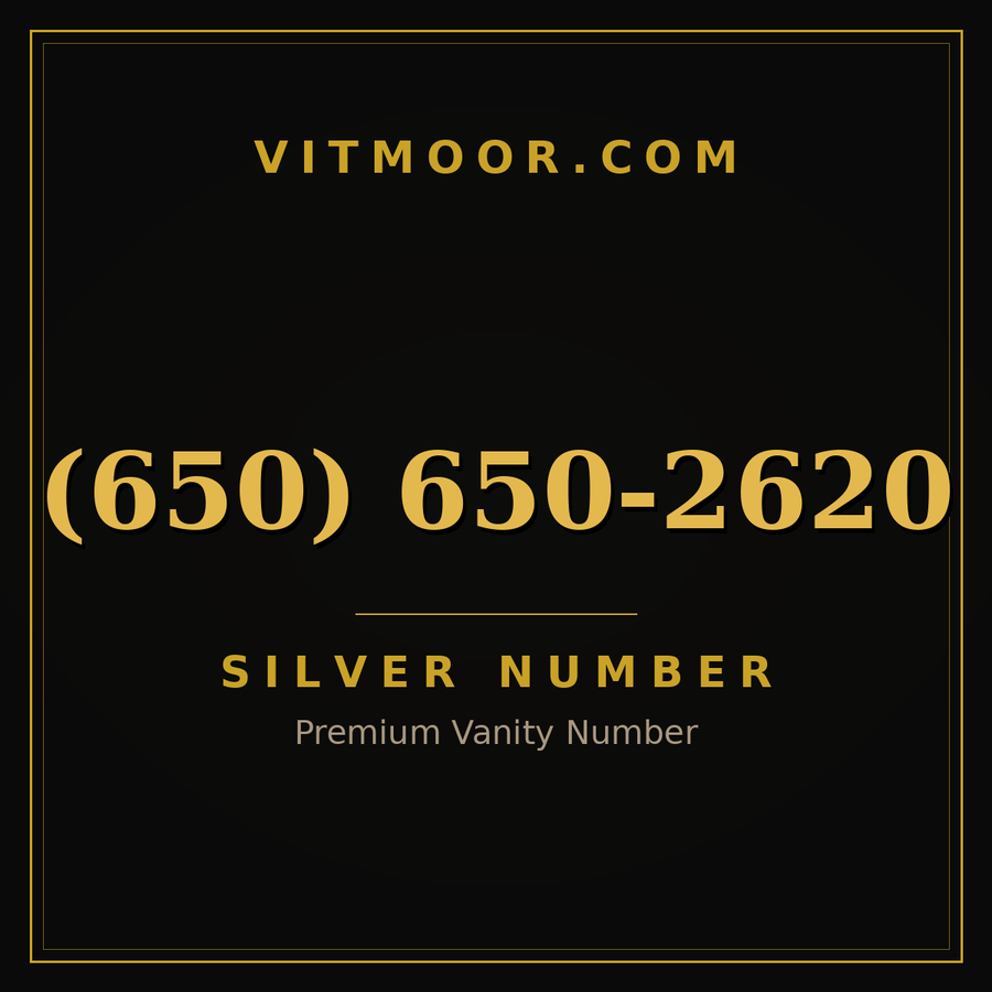 VITMOOR Silver premium number (650) 650-2620