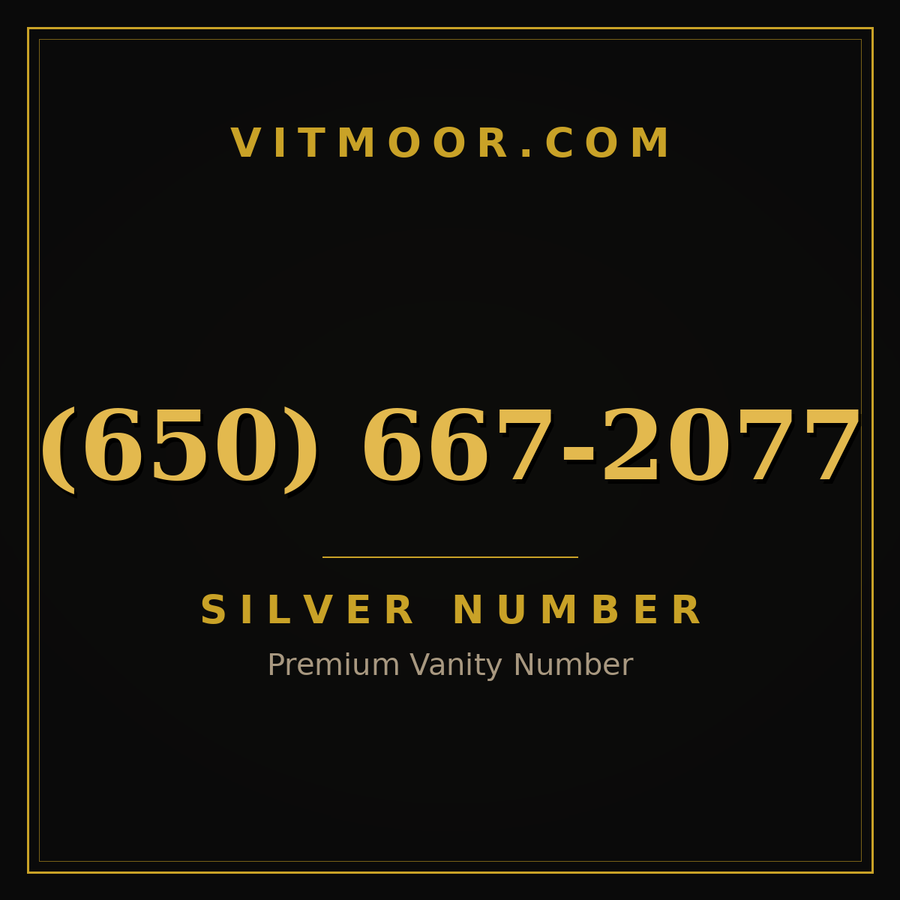 VITMOOR Silver premium number (650) 667-2077