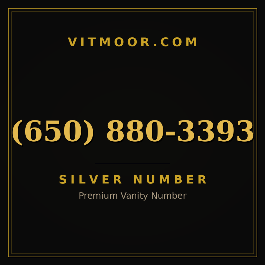 VITMOOR Silver premium number (650) 880-3393