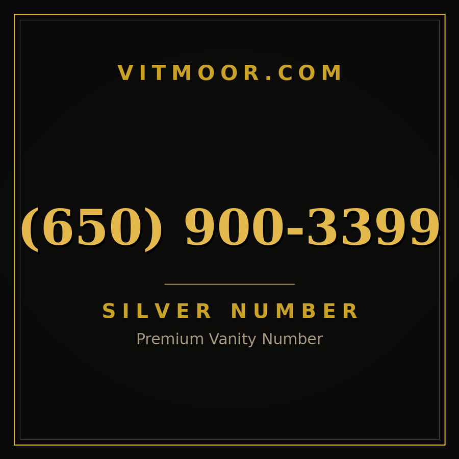 VITMOOR Silver premium number (650) 900-3399