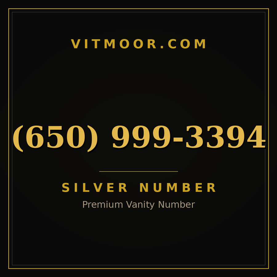 VITMOOR Silver premium number (650) 999-3394