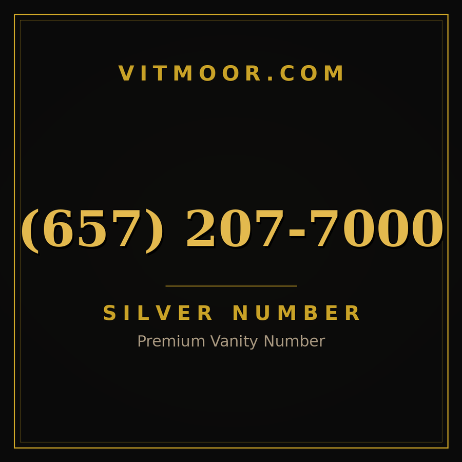 VITMOOR Silver premium number (657) 207-7000