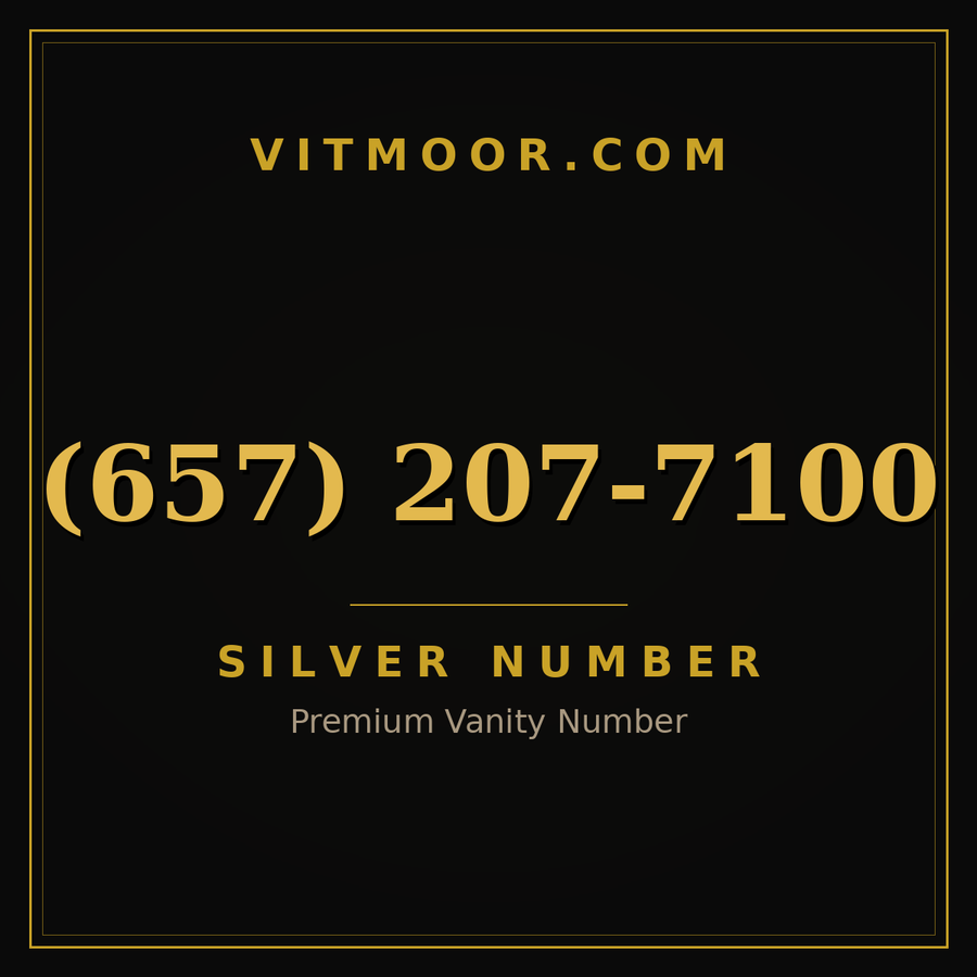 VITMOOR Silver premium number (657) 207-7100