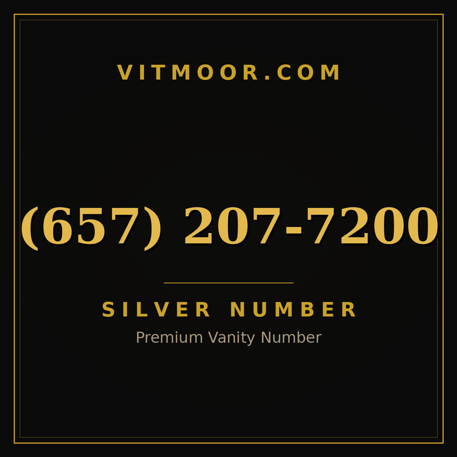 VITMOOR Silver premium number (657) 207-7200