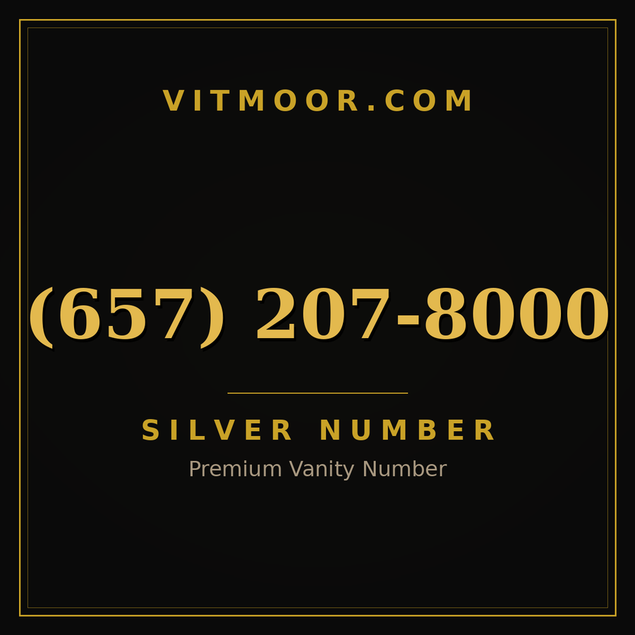 VITMOOR Silver premium number (657) 207-8000