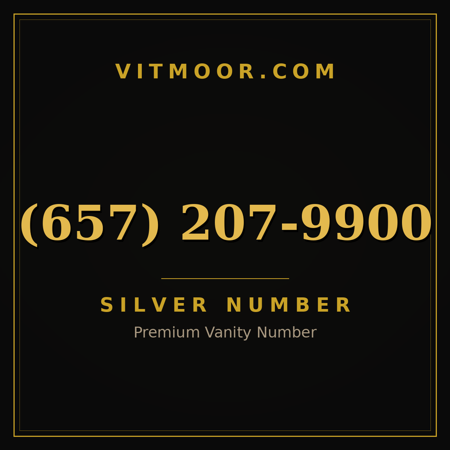 VITMOOR Silver premium number (657) 207-9900
