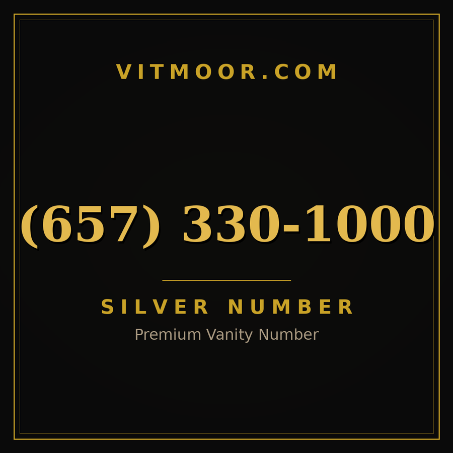 VITMOOR Silver premium number (657) 330-1000