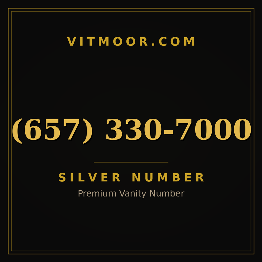 VITMOOR Silver premium number (657) 330-7000