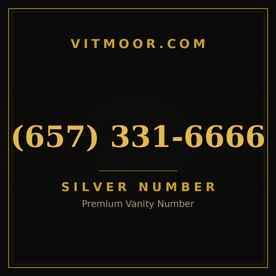 VITMOOR Silver premium number (657) 331-6666