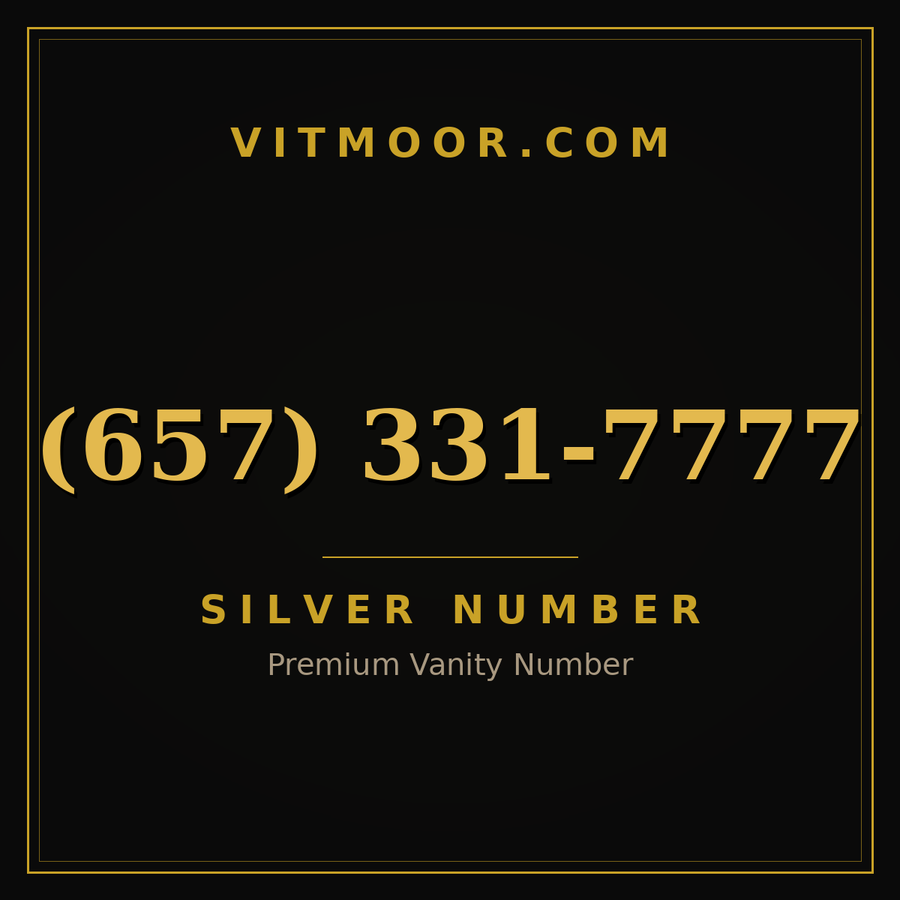 VITMOOR Silver premium number (657) 331-7777