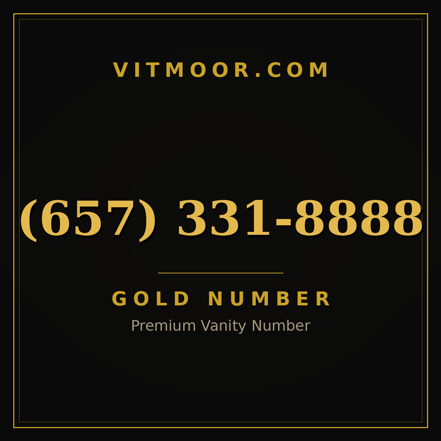 VITMOOR Gold premium number (657) 331-8888
