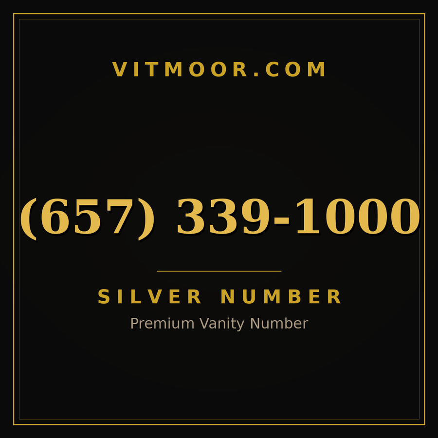 VITMOOR Silver premium number (657) 339-1000