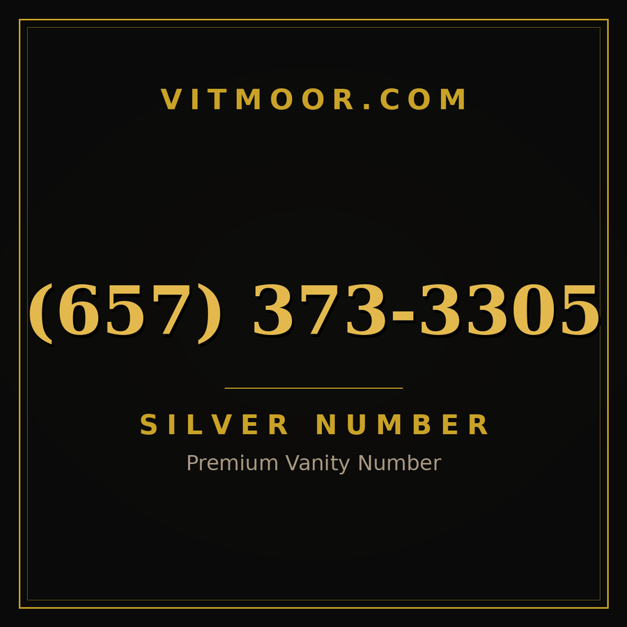 VITMOOR Silver premium number (657) 373-3305
