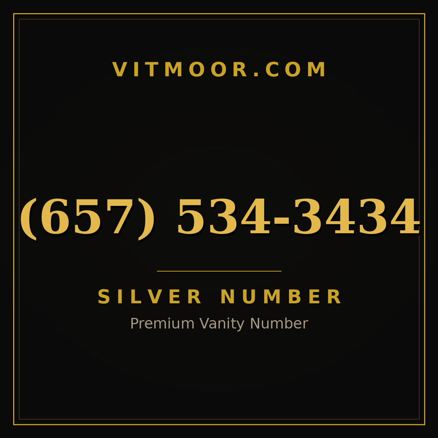 VITMOOR Silver premium number (657) 534-3434