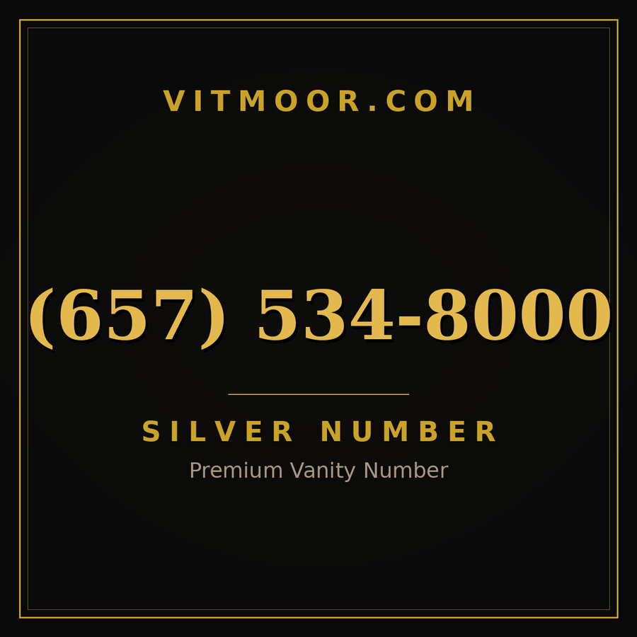 VITMOOR Silver premium number (657) 534-8000