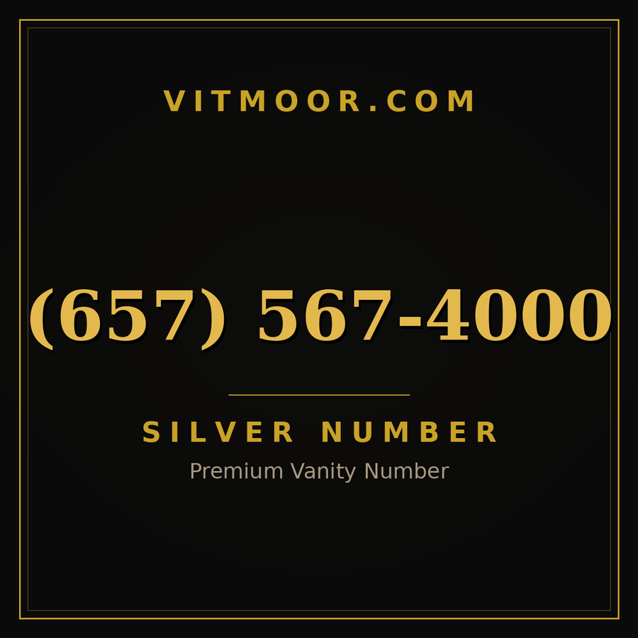 VITMOOR Silver premium number (657) 567-4000