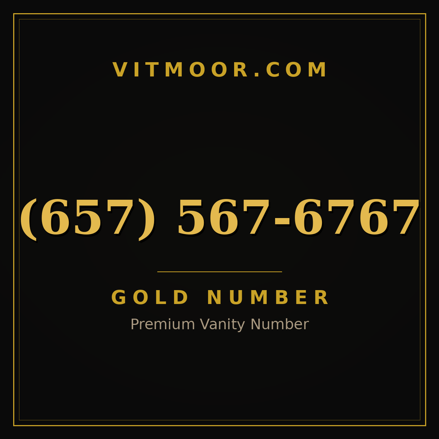 VITMOOR Gold premium number (657) 567-6767