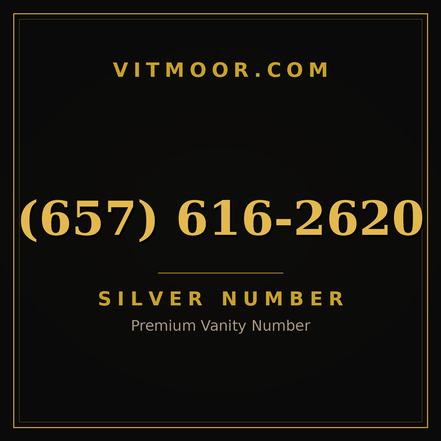 VITMOOR Silver premium number (657) 616-2620