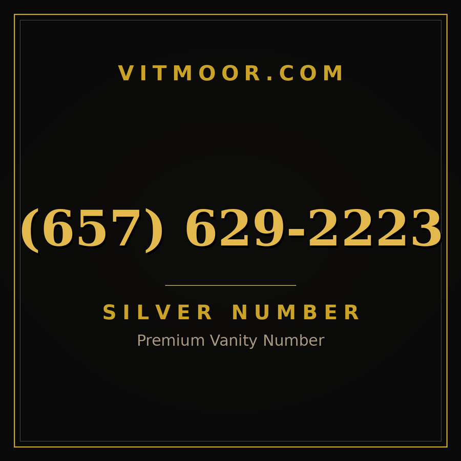 VITMOOR Silver premium number (657) 629-2223
