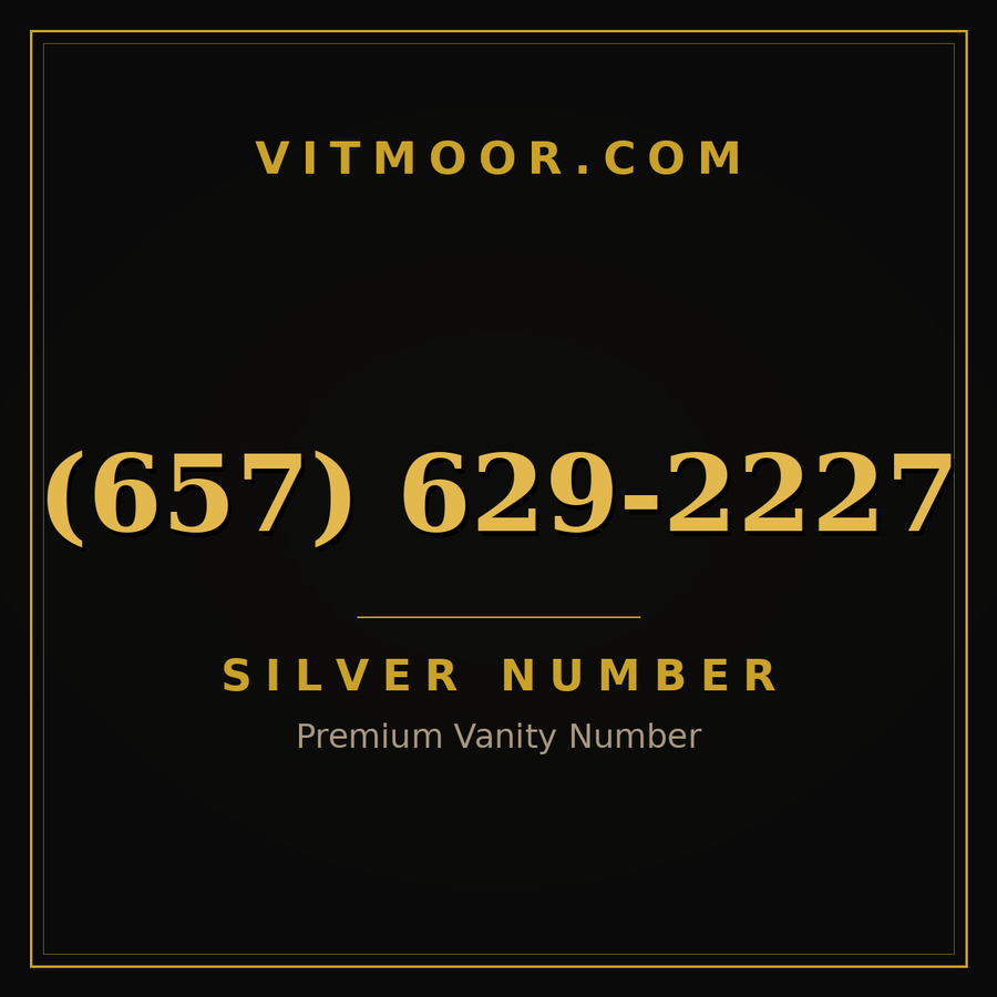 VITMOOR Silver premium number (657) 629-2227