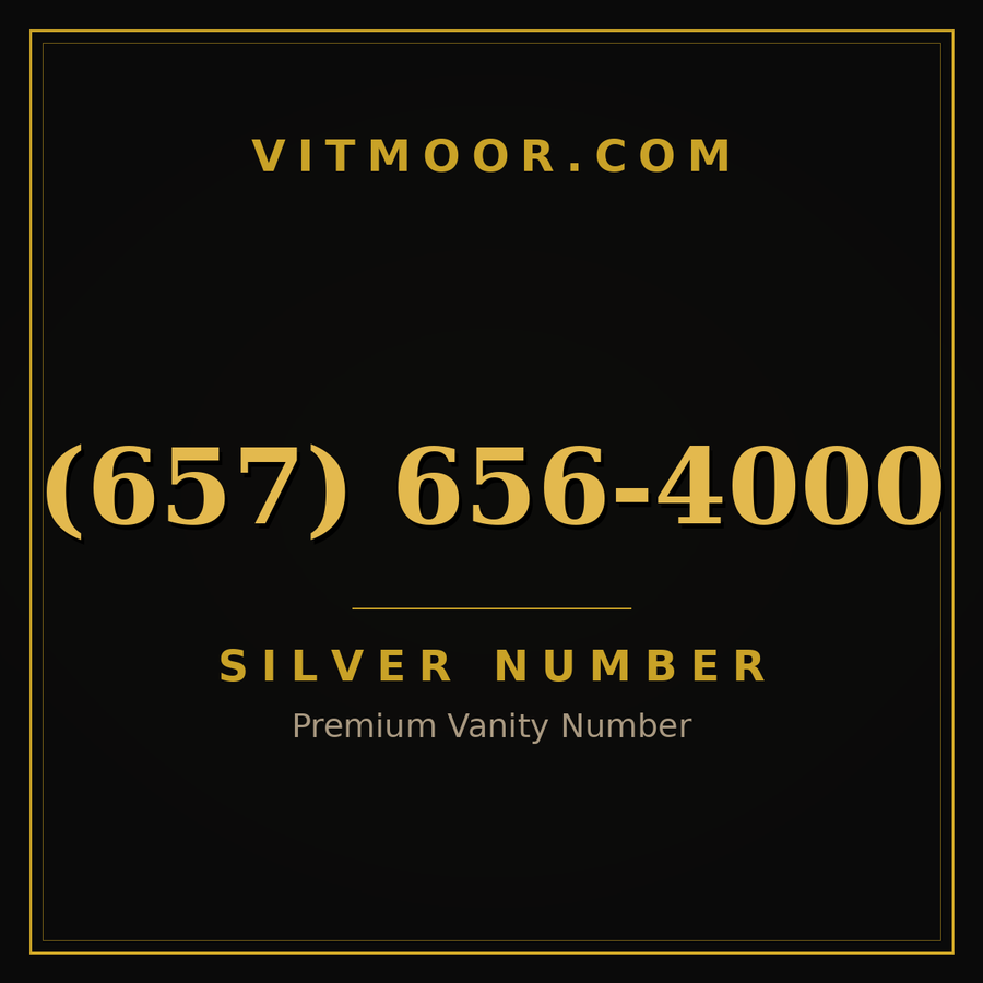 VITMOOR Silver premium number (657) 656-4000