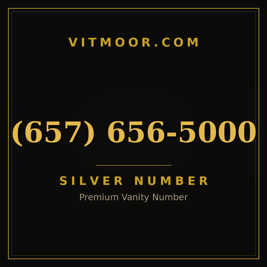 VITMOOR Silver premium number (657) 656-5000