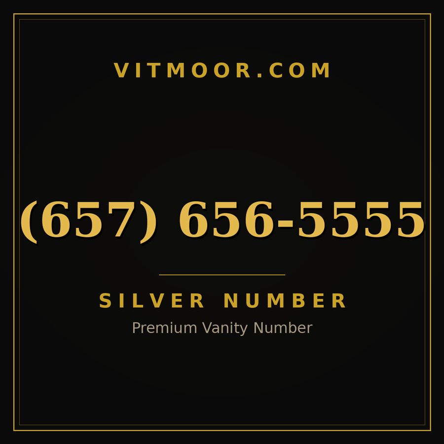 VITMOOR Silver premium number (657) 656-5555