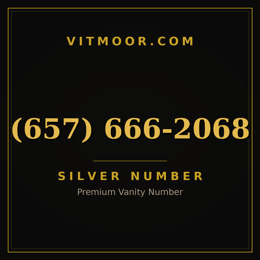 VITMOOR Silver premium number (657) 666-2068