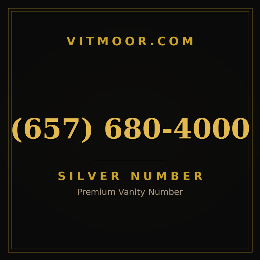 VITMOOR Silver premium number (657) 680-4000
