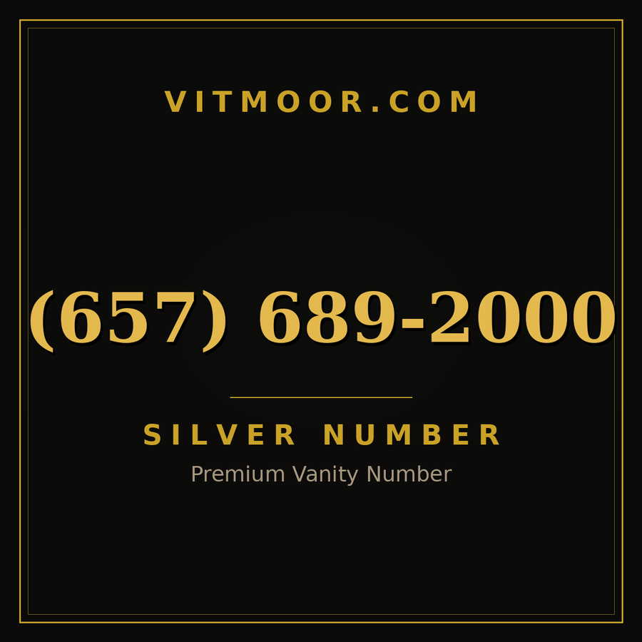 VITMOOR Silver premium number (657) 689-2000