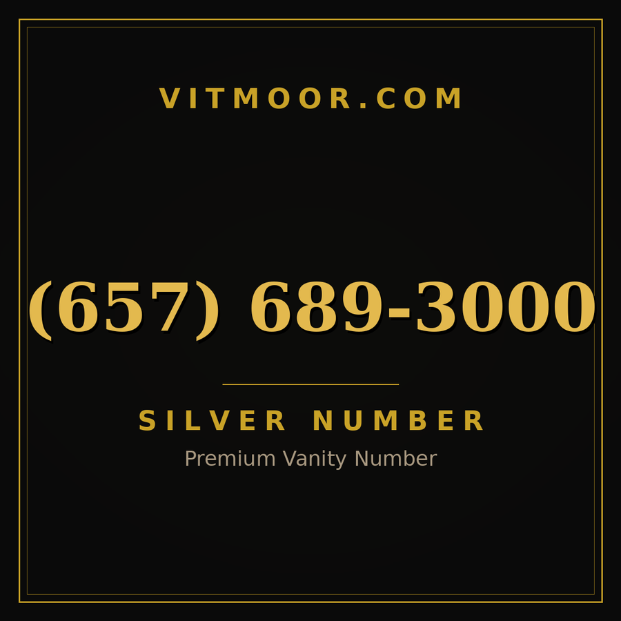 VITMOOR Silver premium number (657) 689-3000