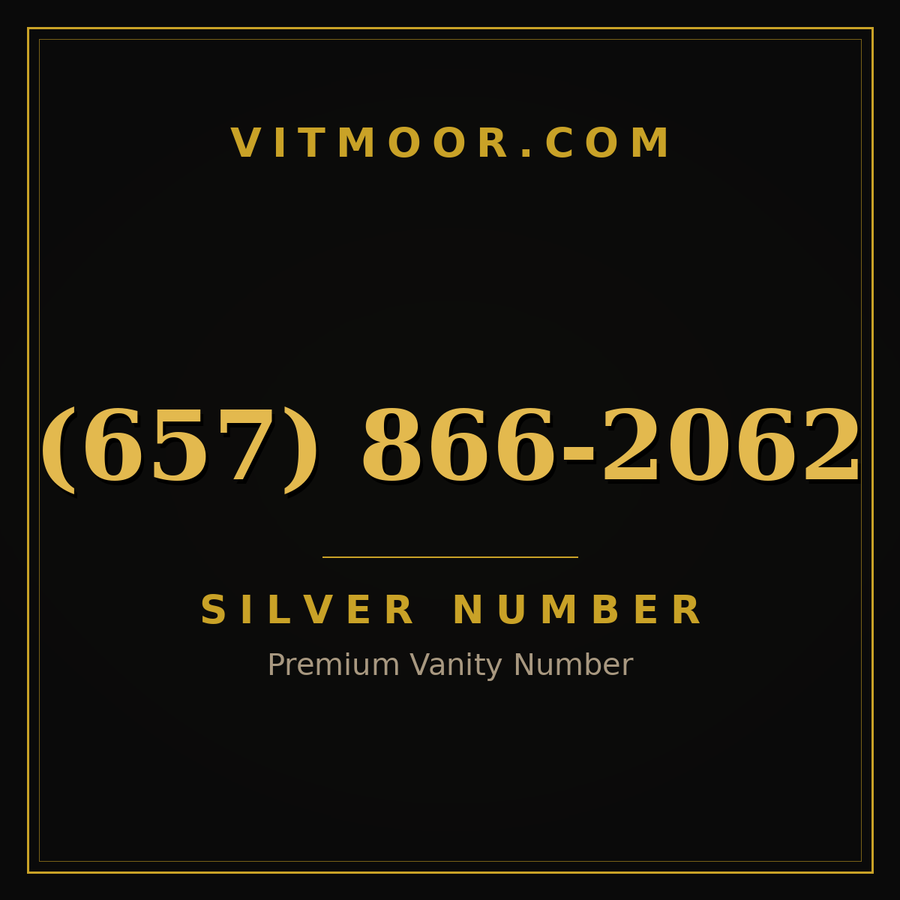 VITMOOR Silver premium number (657) 866-2062