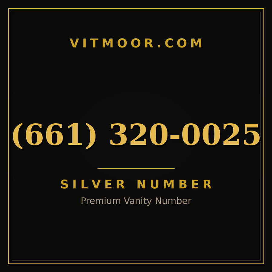 VITMOOR Silver premium number (661) 320-0025