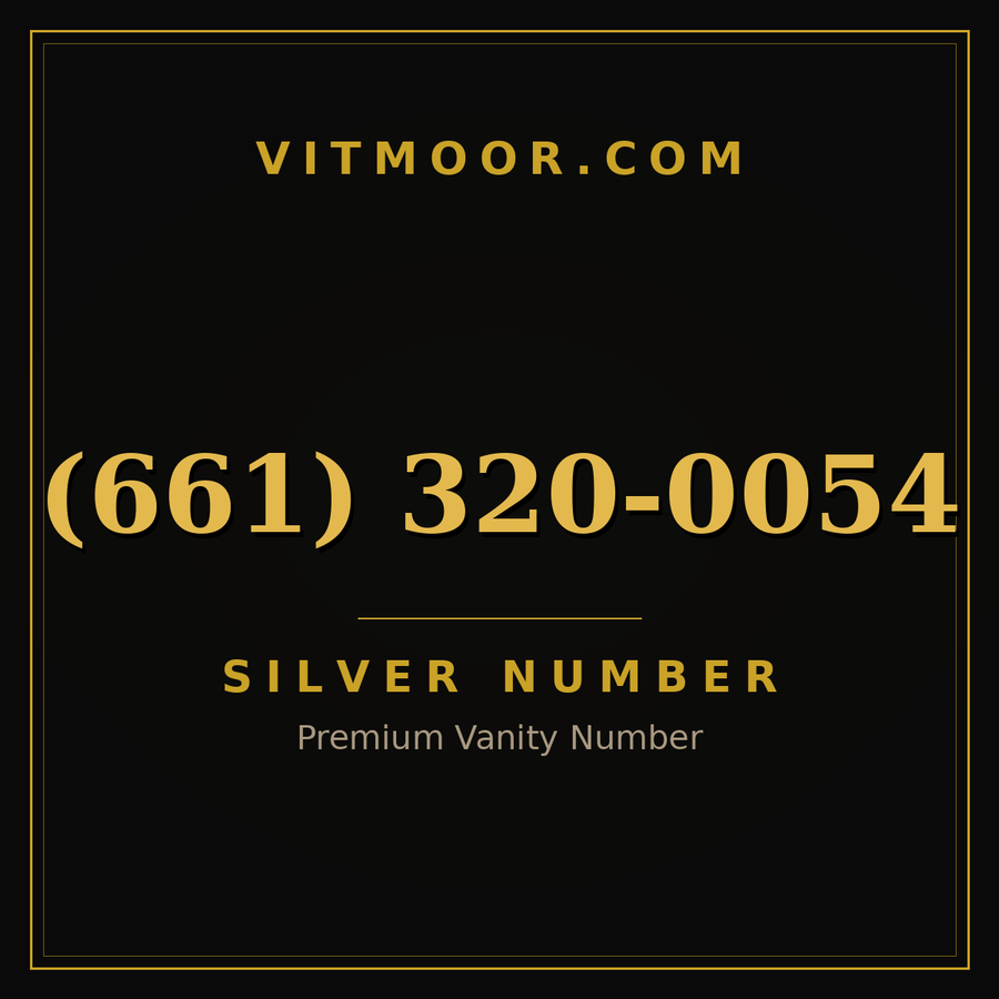 VITMOOR Silver premium number (661) 320-0054