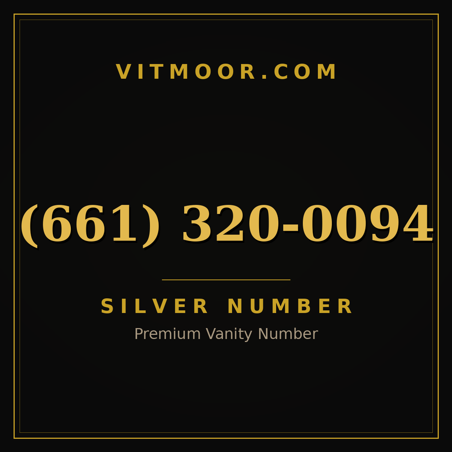 VITMOOR Silver premium number (661) 320-0094