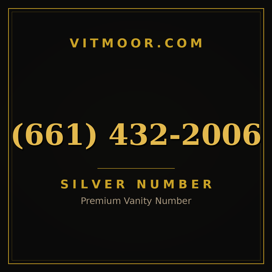 VITMOOR Silver premium number (661) 432-2006