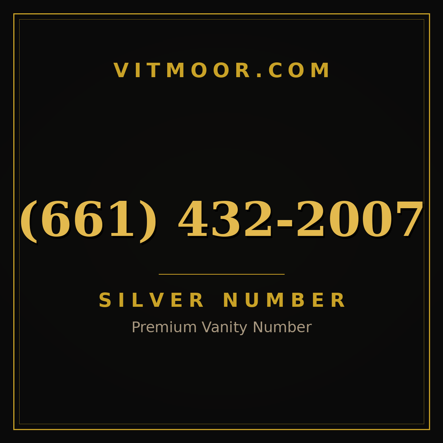 VITMOOR Silver premium number (661) 432-2007