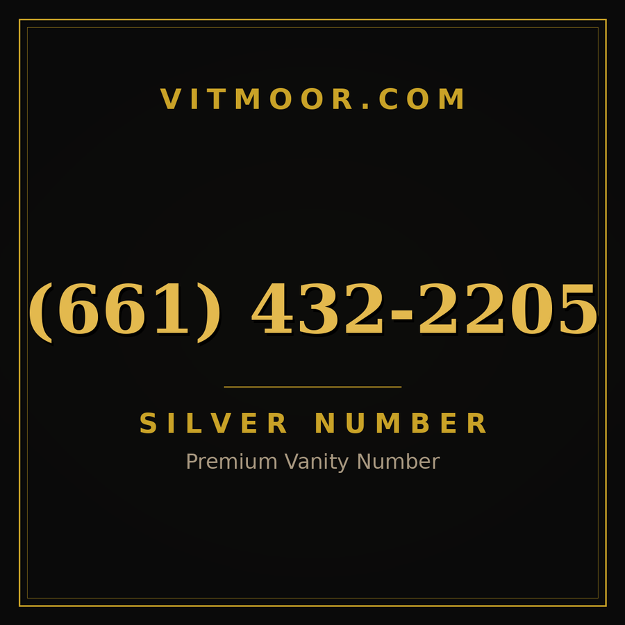 VITMOOR Silver premium number (661) 432-2205