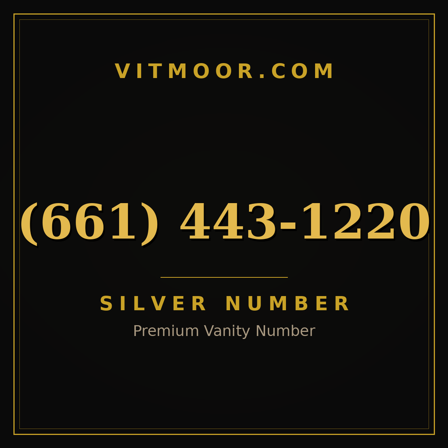 VITMOOR Silver premium number (661) 443-1220