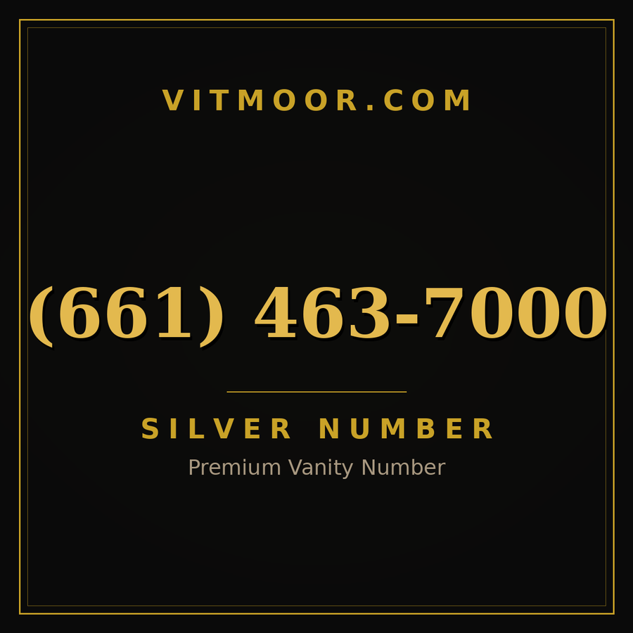 VITMOOR Silver premium number (661) 463-7000