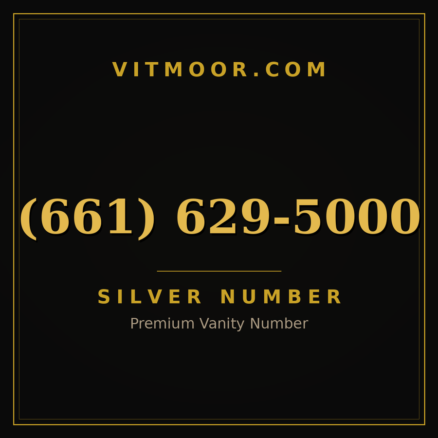 VITMOOR Silver premium number (661) 629-5000