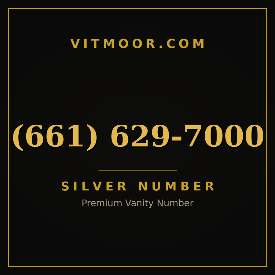 VITMOOR Silver premium number (661) 629-7000