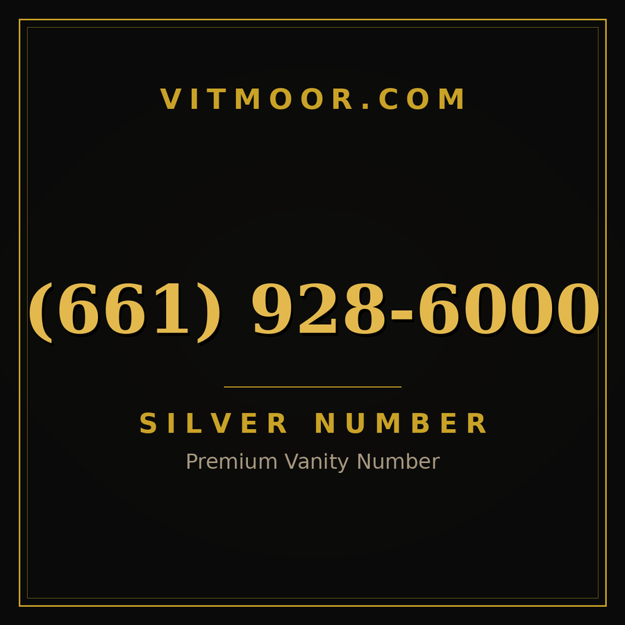 VITMOOR Silver premium number (661) 928-6000